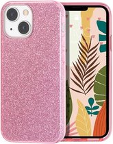 iPhone 13 Backcase - Glitter Roze