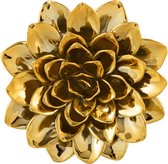 J-Line Bloem Deco Keramiek Goud Set van 2 stuks