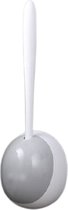 Ariks® Siliconen WC Borstel - Toiletborstel Met Houder - Badkamer Accessoires - Schoonmaakborstel - Borstels - Hangend - Grijs