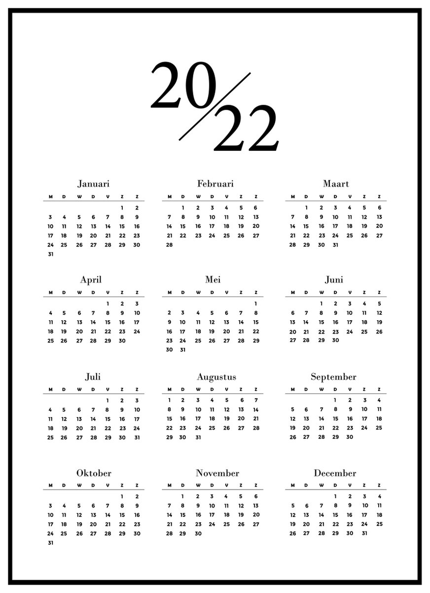 Poster Jaarkalender 2023 - Jaarplanner Verjaardagskalender - Kalender -  Planner - Jaar... | Bol.Com