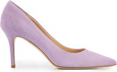 Lina Locchi Pumps / Stiletto Dames / Damesschoenen - Suède - Blokhak hoogte 8 cm - L1126 - Paars - Maat 37