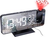 Audine® Wekkerradio met Projectie - Wekkerradio Digitaal - Digitale LED Wekker - Projectie Radiowekker - Projectiewekker - Kinderwekker
