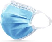 50 stuks - Blauwe Kinder Mondkapjes - mondmaskers - Niet medisch - 3 laags - Brede zachte elastiek lus