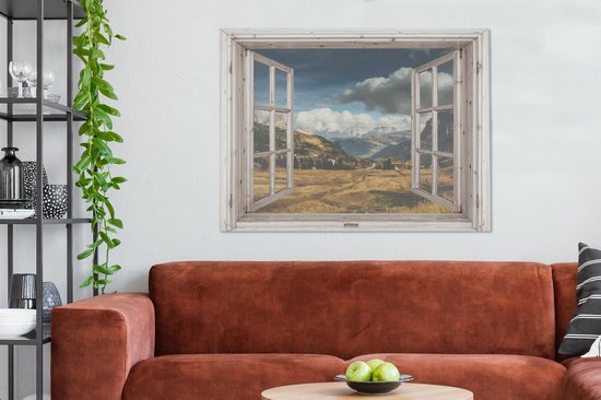 Toile Peinture Bois - Transparente - Berg - 120x90 cm - Décoration murale