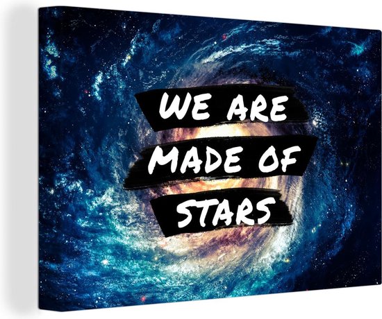 Citation Peinture Sur Toile Etoiles Espace 150x100 Cm Decoration Murale Bol Com