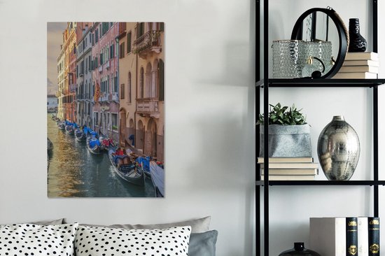 Gondoles à Venise toile 40x60 cm - Tirage photo sur toile (Décoration murale salon / chambre) / Villes sur toile