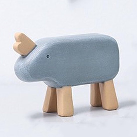 Crazy Clay Art - Stone Animals - bleu rhinocéros - en pierre