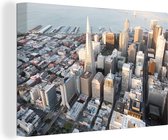 Toile Peinture San Francisco - Skyline - Villes - 140x90 cm - Décoration murale