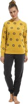 Pastunette badstof dames pyjama - Dark Yellow  - 38  - Geel