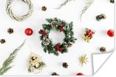 Poster Winter - Krans - Kerst - 90x60 cm - Kerstmis Decoratie - Kerstversiering - Kerstdecoratie Woonkamer - Kerstversiering - Kerstdecoratie voor binnen - Kerstmis