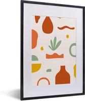 Fotolijst incl. Poster - Zomer - Planten - Vaas - 30x40 cm - Posterlijst