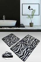 Livetti | Badkamermat Set | Badmat Set | 2 Delige | 60x100 cm en 50x60 cm | Strip