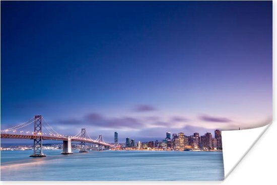 Poster San Francisco - Brug - Stad - 90x60 cm