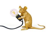 Jawes- Muis lamp- Goud- Zittend- LED licht- Lamp dier- Huis decoratie- Seletti