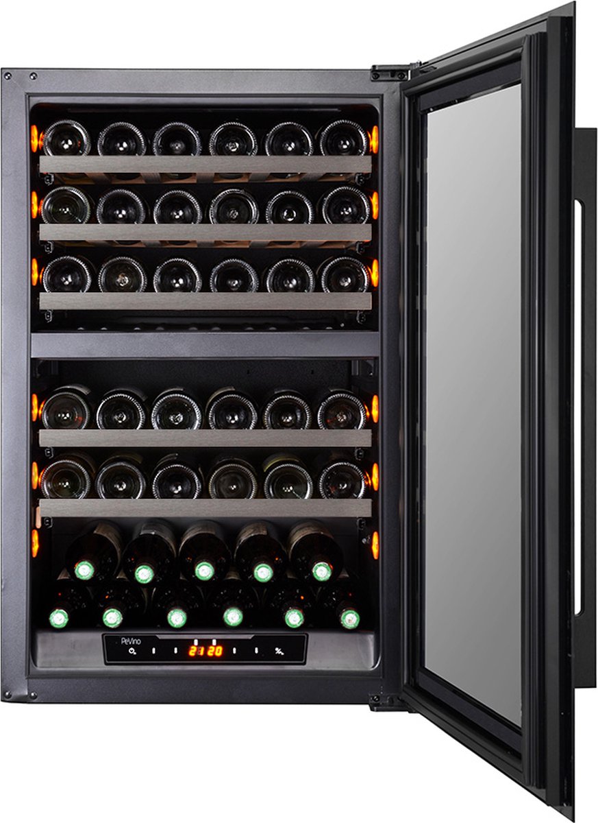 Pevino Majestic Inbouw Wijnkoelkast - 42 Flessen - 2 Zones - afbeelding 3