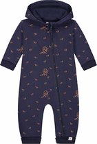 Smitten Organic Hedgehog and Autumn Leave Hoody Sweat Playsuit