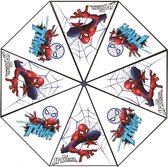Spiderman Paraplu | Paraplu voor kinderen | Marvel | Handvat Blauw | Transparant