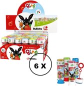 Bellenblaas Bing het konijn – Uitdeelcadeautjes voor kinderen – 6 stuks – 60 ml - kinderfeestje – traktatie