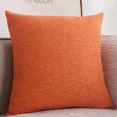Kussenhoes - Kussenhoes Vierkantjes - Pillow cover - 45 x 45cm - Oranje
