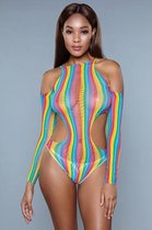 Strange Love Cold-Shoulder Body - Rainbow