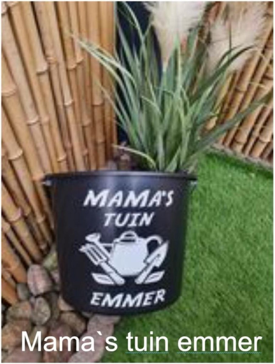 Goedkoopste Emmer 12 liter Mama's Tuin Emmer Tuinieren Quote Cadeau Geschenk Moederdag Verjaardag Spreuk Spreuken Quote Tekst Handgemaakt
