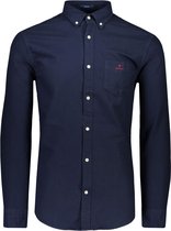 Gant Overhemd Blauw Normaal - Maat XL - Heren - Herfst/Winter Collectie - Katoen