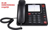 FYSIC FX-3920 telefoon – 40 dB versterking – geschikt voor SLECHTHORENDEN – zwart