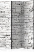 Vouwscherm - Kamerscherm - Witte muur 135x172cm, gemonteerd geleverd, dubbelzijdig geprint