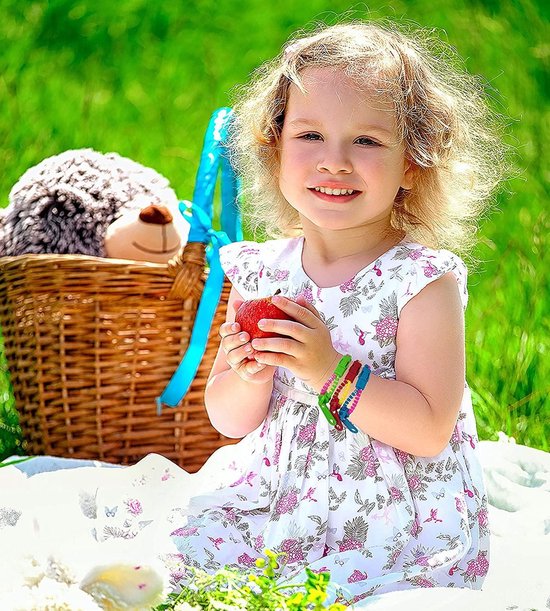 UpBrands Lot de 48 bracelets à fermeture éclair pour enfants de 19,8 cm, jouets sensoriels en vrac, couleurs fluo, kit d'anniversaire, œufs de Pâques, sacs à friandises et piñata