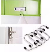 set van 5 Metalen Ophanghaken- S haken- Opslaghouder- voor in de keuken- badkamer- ophangsysteem -