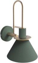 Dakta® Wandlamp | 350° te draaien | Muurlamp | LED Verlichting | 12 x 31cm | stralingsgebied 10m | Groen & Goud