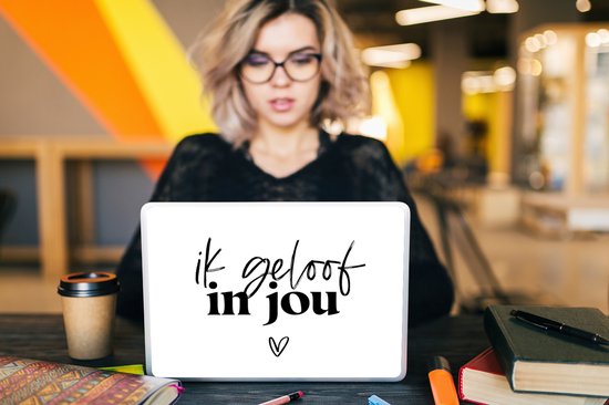 Sticker ordinateur portable - 12,3 pouces - Proverbes - Citations - Je crois en toi - Partner