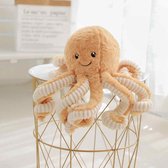 octopus pluche knuffel 40 cm karamel kleur