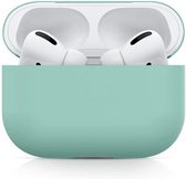 Hoes voor Apple AirPods PRO Hoesje Siliconen Case Cover - Mint Groen