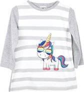 Gami Unicorn sweatshirt met lange mouwen wit/grijs Wit 98