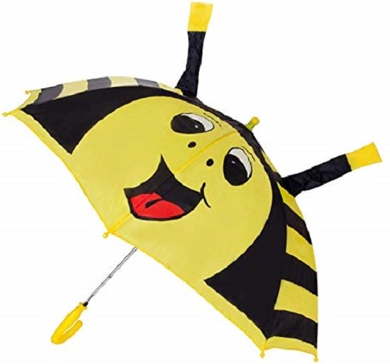 Kinderparaplu - gele bij - opent automatisch - funcadeau schoencadeautje