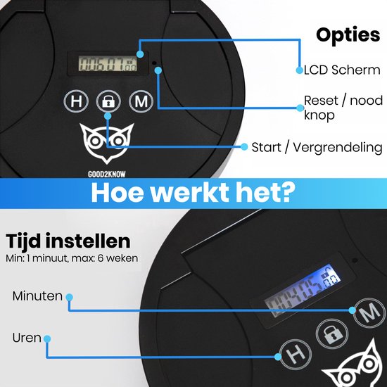 Telefoon Kluis - De Focus Box- Telefoon Kluis met Tijdslot - Wit