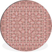 Wall Circle - Wall Circle - Motifs - Tapis - Rose - Aluminium - ⌀ 120 cm - Intérieur et Extérieur XXL