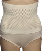 Hi Waist Afslank Thong met Mesh Licht Beige  Maat XXXL