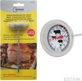 ESTARK Thermomètre à viande étanche - Thermomètre BBQ - Thermomètre à noyau - Thermomètre de cuisine - Thermomètre à sucre - Thermomètre de cuisson pour liquide - Thermomètre à viande de Cuisine en acier inoxydable