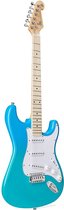 SX Stratocaster Modern Series - Elektrische gitaar - Blue Glow - inclusief gigbag en kabel