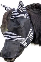 HKM vliegenmasker met oren - zebra - shet