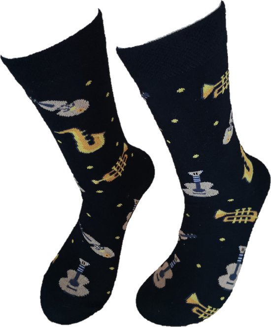 Verjaardag cadeau - Grappige sokken – Concert sokken – Muziek sokken – Instrument sokken - Leuke sokken - Vrolijke sokken - Luckyday Socks – Valentijn sokken - Socks waar je Happy van wordt - Maat 36-41