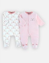 Noukie's - Pyjamaset - 2 stuks - Meisje - Rose - 1 maand 56