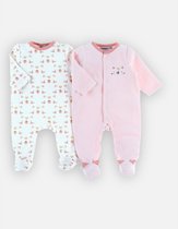 Noukie's - Pyjamaset - Meisje - Rose - poesje - 6 maand 68