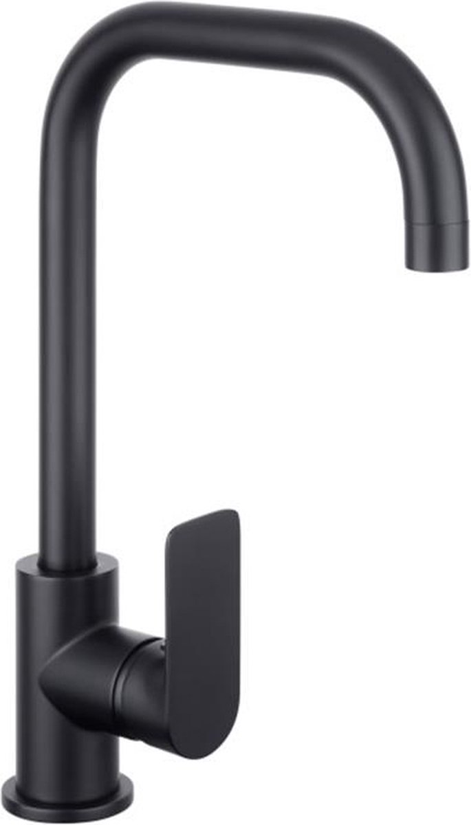 Noir Round keukenmengkraan zwart
