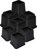 Meubelverhoger Set - Verstelbare Poten - 8 stuks - Zwart - 3 verschillende hoogtes: 10 cm, 15 cm of 22,5 cm