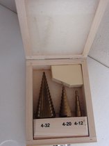 Onex Titanium Coated Stappenboor Set - 3 stuks - 4112/20/32 mm.