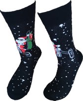 Verjaardag cadeau - Grappige sokken - Kerst sokken - Bike Motor Sokken - Leuke sokken - Vrolijke sokken - Luckyday Socks - Kerst Cadeau sokken - Socks waar je Happy van wordt - Maa
