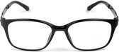LEESBRIL TRENDY ZWART - +1.00 - Dames - Heren - Leesbrillen - ovaal - Lees bril - Leesbril met sterkte